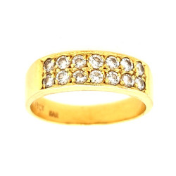 Pre Owned 18ct Diamond Band Ring ZR884